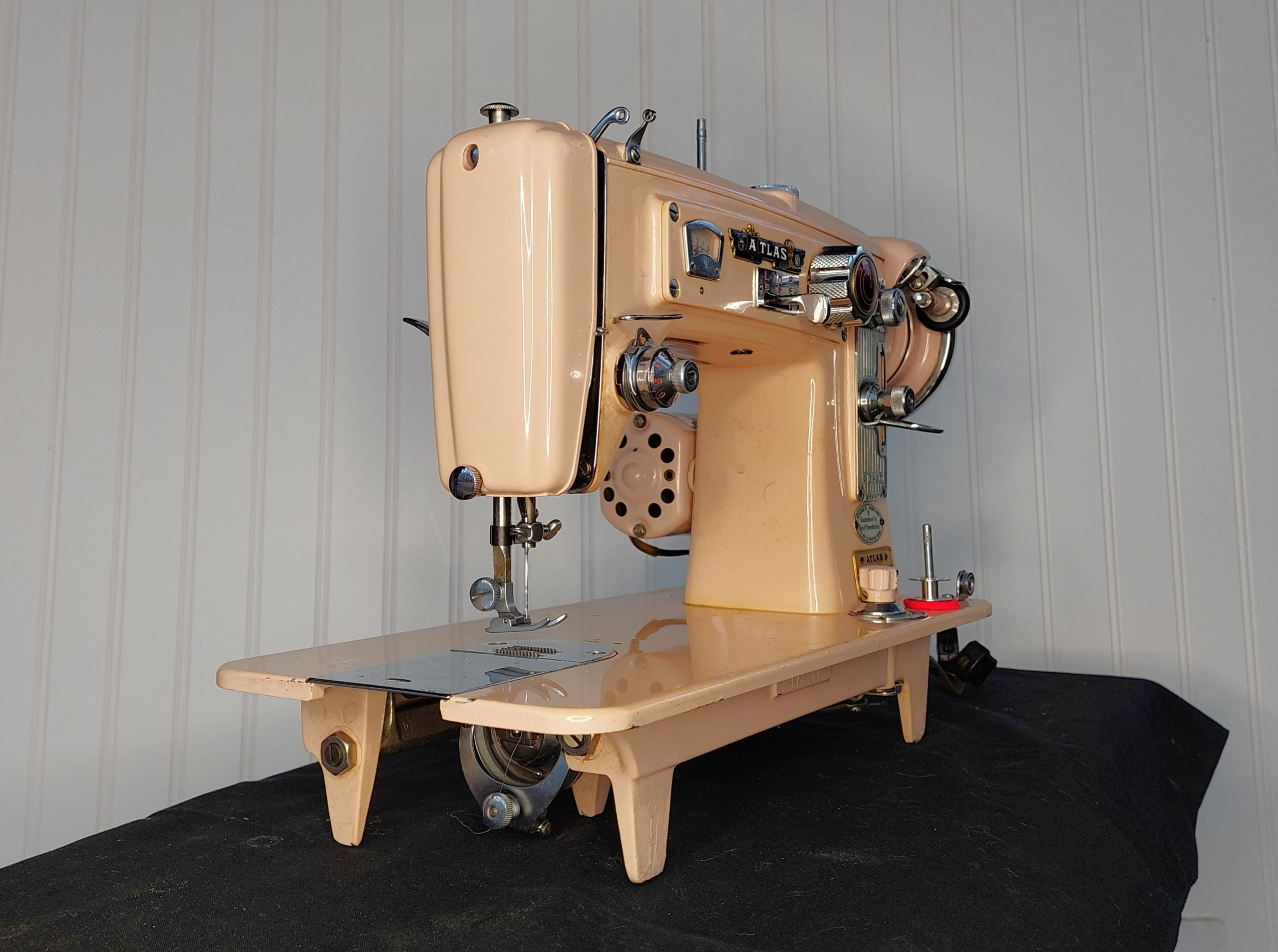 For Sale: 1950's Atlas Select-O-Matic Pink Sewing Machine